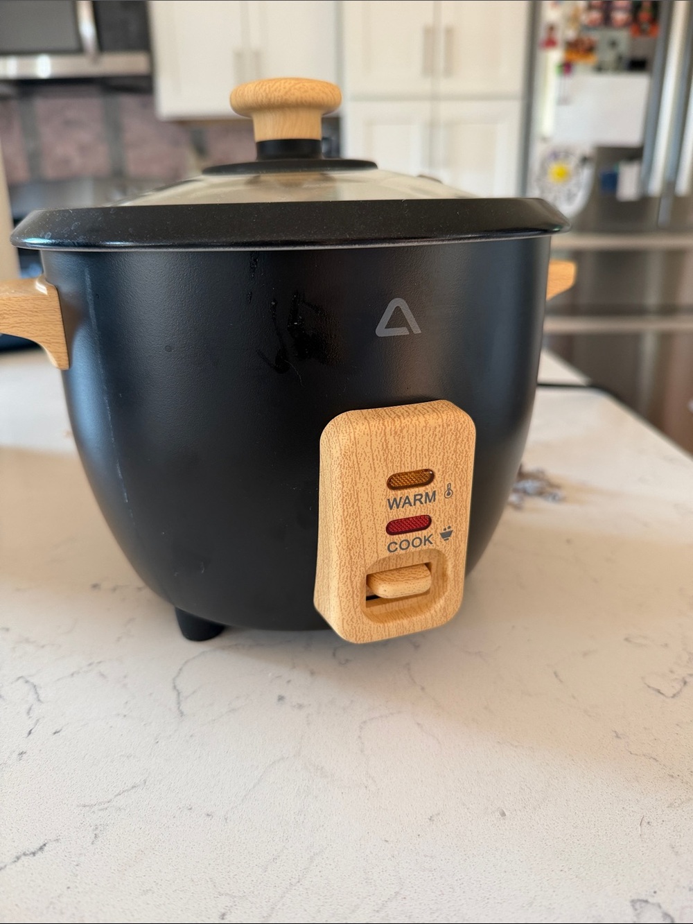 Black & Wood Electric Rice Cooker - Brand: